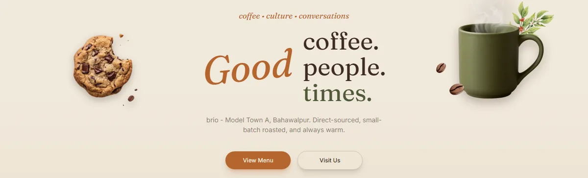 Brio website screenshot