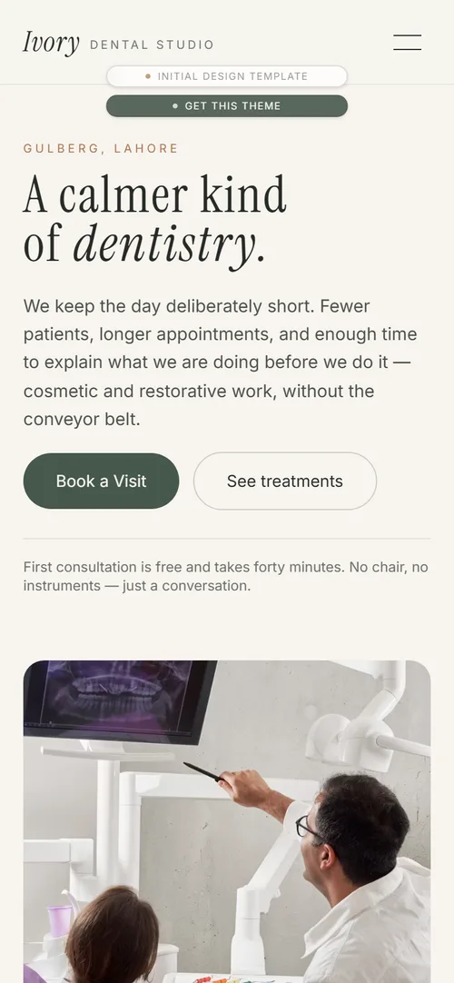 Ivory Dental Studio mobile screenshot