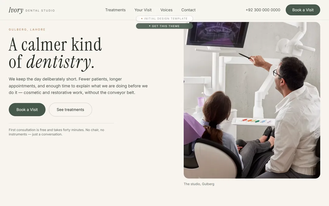 Ivory Dental Studio desktop screenshot