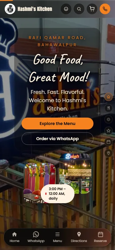 Hashmi's Kitchen mobile screenshot