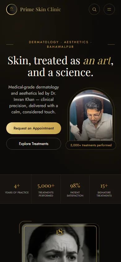 Prime Skin Clinic mobile screenshot