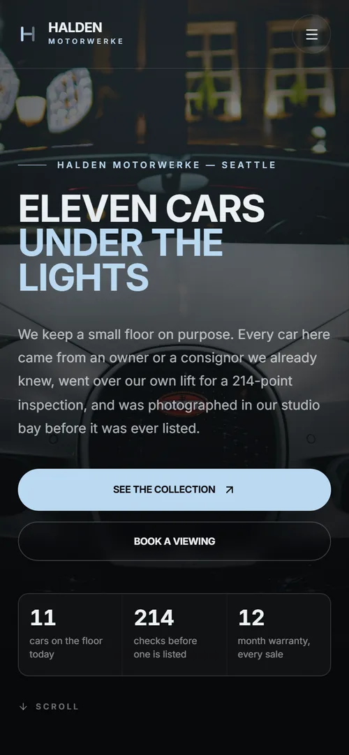 Halden Motorwerke mobile screenshot