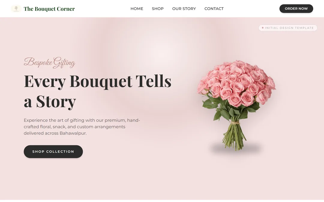 The Bouquet Corner desktop screenshot