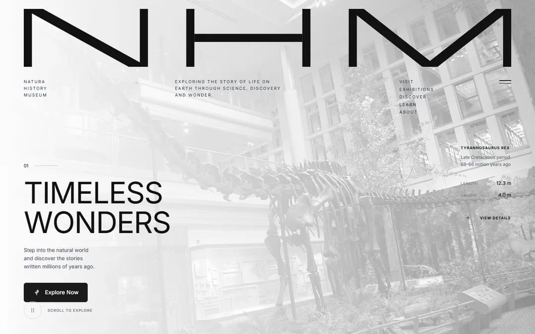 Natura History Museum desktop screenshot